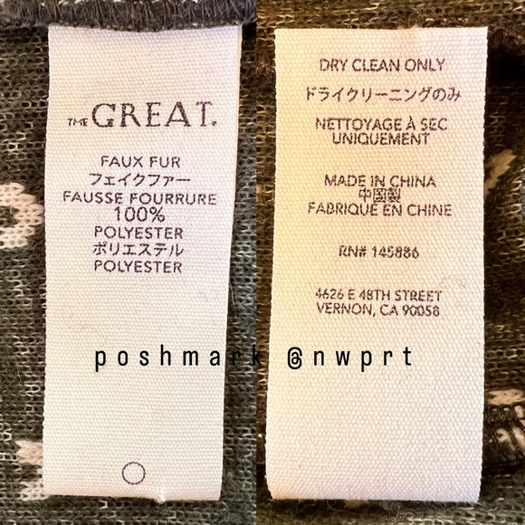 THE GREAT🏕️ Countryside Sherpa Heart Sweater Pullover Jacket Olive Green 0 XS - Picture 10 of 13